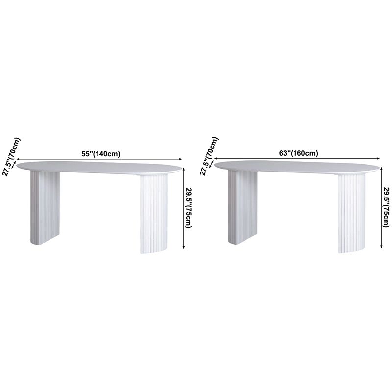 Pine Solid Wood Double Pedestal Table Simplicity Dining Table Oval for Home Clearhalo ' dining_table' 'Dining Tables & Seating' 'Dining Tables' 'furn' 'furn_dining_table' 'Furniture' 'furniture_dining_table' 'Kitchen & Dining Furniture' 'kitchen&dining_furn' 'kitchen' 'kitchen_dining_table' 1200x1200_e5aac43b-bb27-446f-92bf-1f4afa7ddfb4