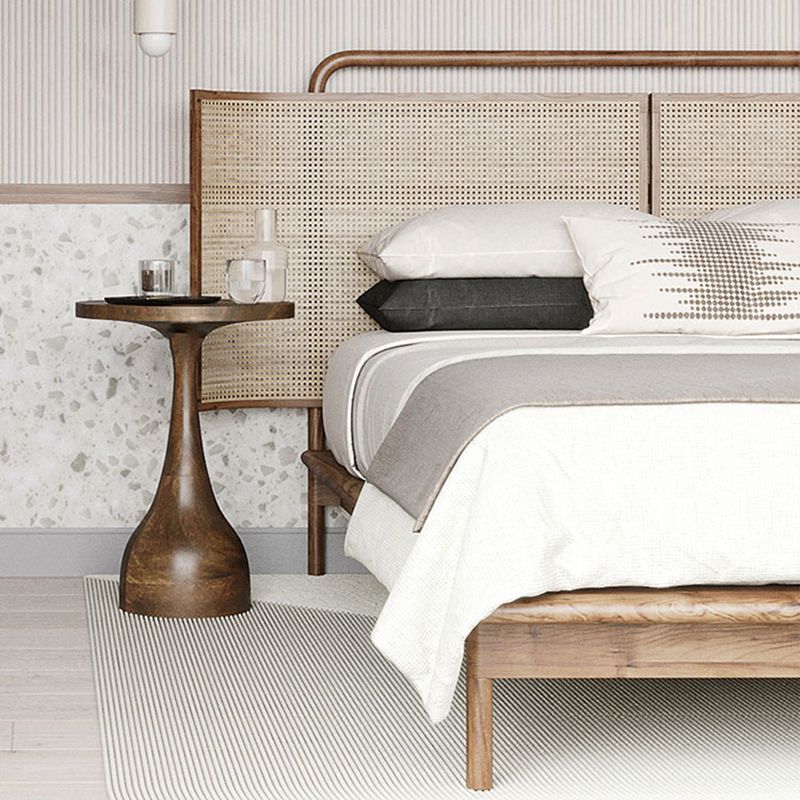 No Distressing Tropical Panel Bed Solid Wood Standard Bed with Headboard Clearhalo 'Bedroom Furniture' 'Beds' 'furn' 'furn_beds' 'Furniture' 1200x1200_e5ab3a53-9a3e-428a-b244-543f261cef44