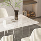 Mesa de comedor rectangular moderna 1/2/5/7 piezas de comedor de piedra para comedor