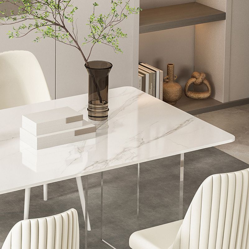Mesa de comedor rectangular moderna 1/2/5/7 piezas de comedor de piedra para comedor