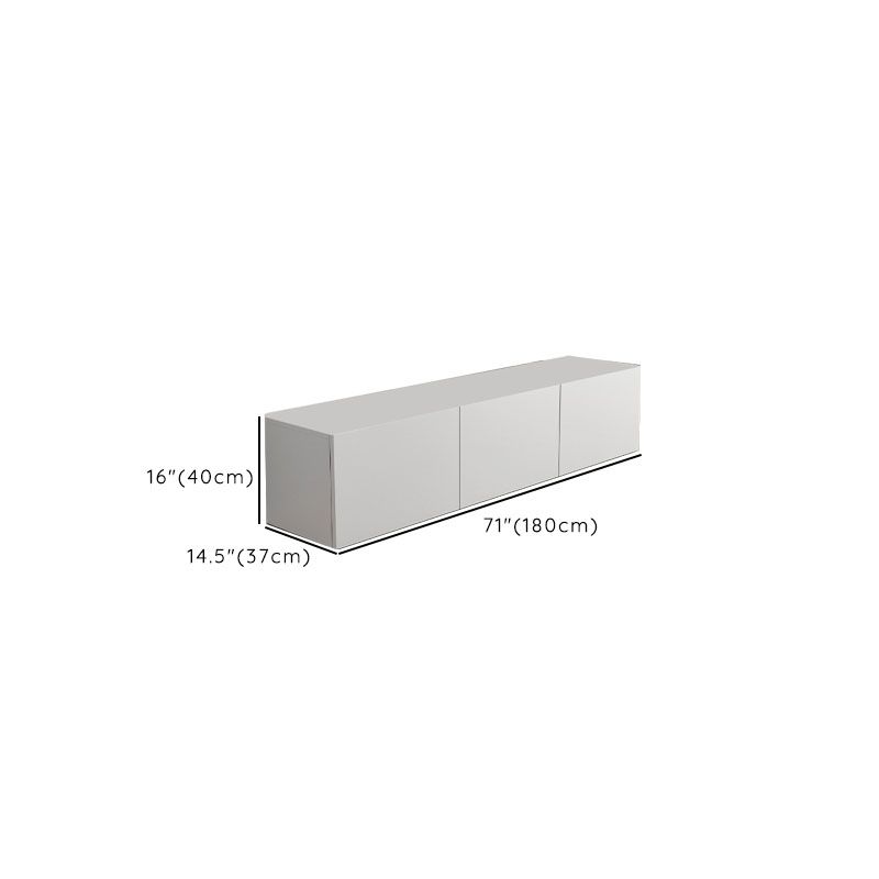 Scandinavian Enclosed Storage TV Media Console Wood Stand Console for Living Room