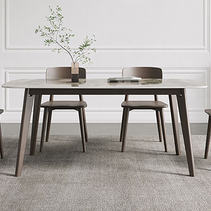 Medieval Modern Sintered Stone Dining Table Rectangle Table with 4 Legs Clearhalo 'Dining Tables & Seating' 'Dining Tables' 'dining_table' 'furn' 'furn_dining_table' 'Furniture' 'furniture_dining_table' 'Kitchen & Dining Furniture' 'kitchen' 'kitchen_dining_table' 1200x1200_e5ad7c64-67f8-4be3-bad6-fc14c3f6eaae