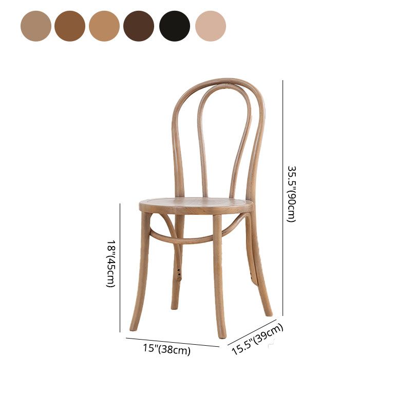 Scandinavian Dining Room Armless Chair Wood Windsor Back Dining Side Chair Clearhalo 'Dining Chairs' 'Dining Tables & Seating' 'dining_chair' 'furn' 'furn_dining_chair' 'Furniture' 'Kitchen & Dining Furniture' 1200x1200_e5ae5fee-a894-4e93-9a52-0adf2640cff2
