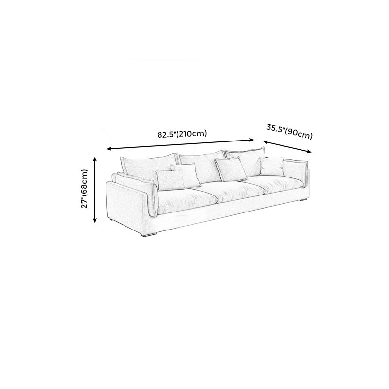 固定リビングルーム枕トップアーム標準ライトグレーシート