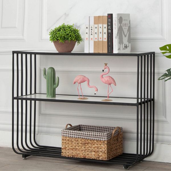 Glam Style Shelf Bookcase Open Back Bookcase for Office and Study Room Clearhalo 'Bookcases' 'furn' 'furn_bookcases' 'Furniture' 'furniture_bookcases' 'kitchen' 'kitchen_bookcases' 'Living Room Furniture' 'Office Furniture' 1200x1200_e5aeb98a-dfeb-4053-a405-76fba549e72b