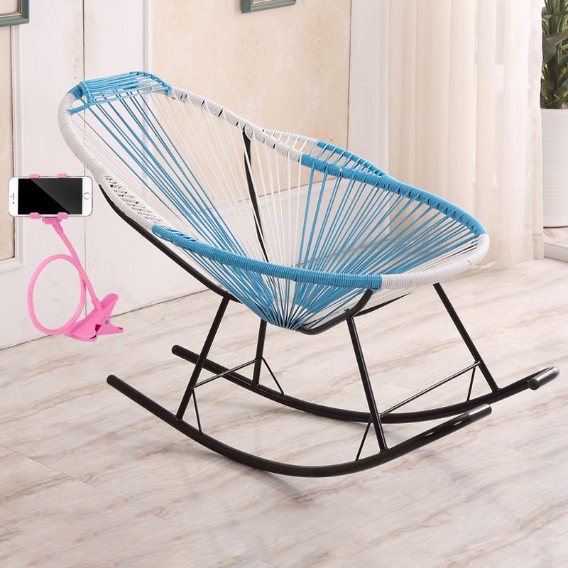 Stilvoller Schaukelakzent -Stuhl gewebter Seilblock innerner Schaukelstuhl