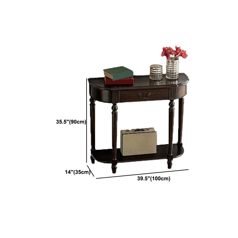 Mident secolo moderno in legno massiccio, tavolo da accento per console 35,43 "a Brone