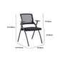 Chaise de bureau contemporaine noire à bras fixes et dossier moyen
