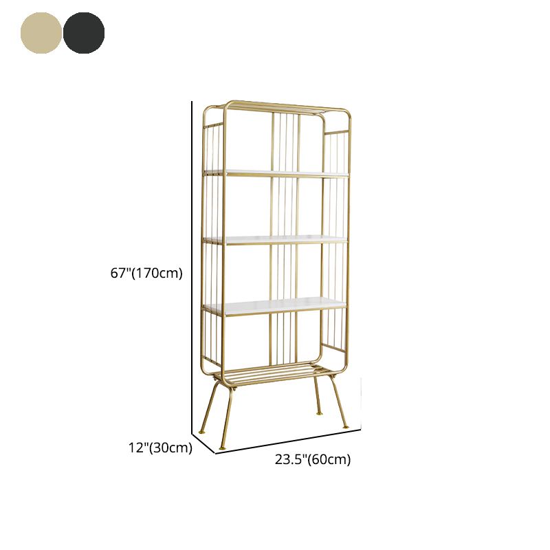 Scandinavian Iron Etagere Bookshelf Open Vertical Bookshelf for Bedroom Clearhalo 'Bookcases' 'furn' 'furn_bookcases' 'Furniture' 'furniture_bookcases' 'Office Furniture' 1200x1200_e5b44eae-0dbc-4f14-bbf8-0af922092e64