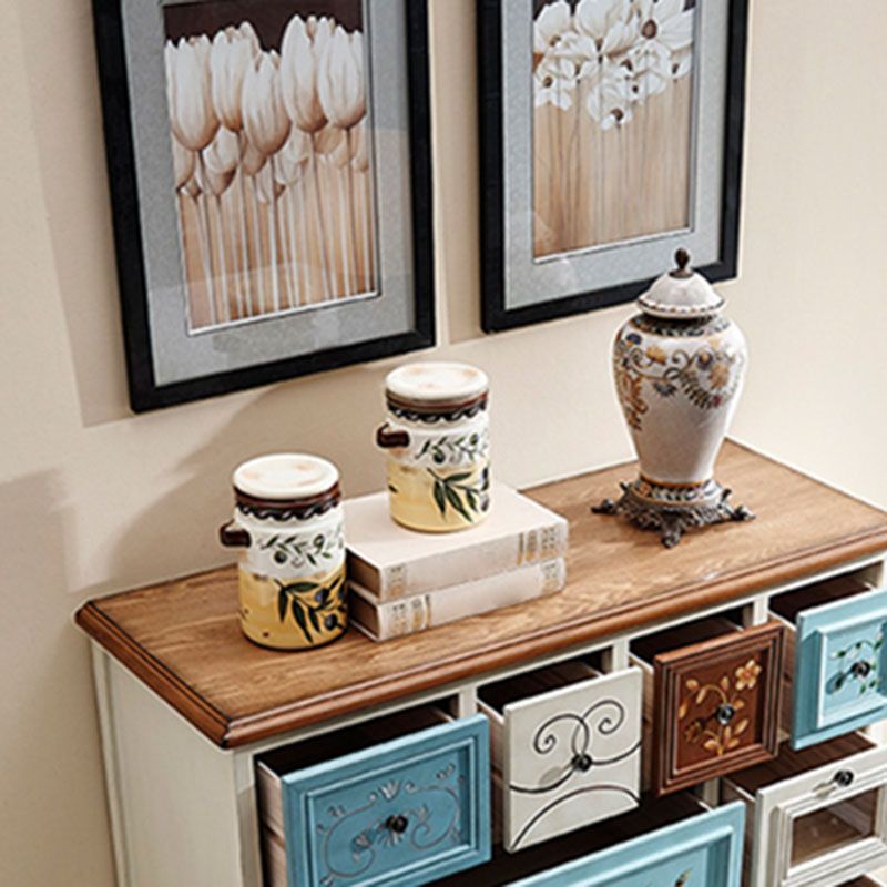 Kust opbergkist massief houten dressoir met 8/10/12 laden