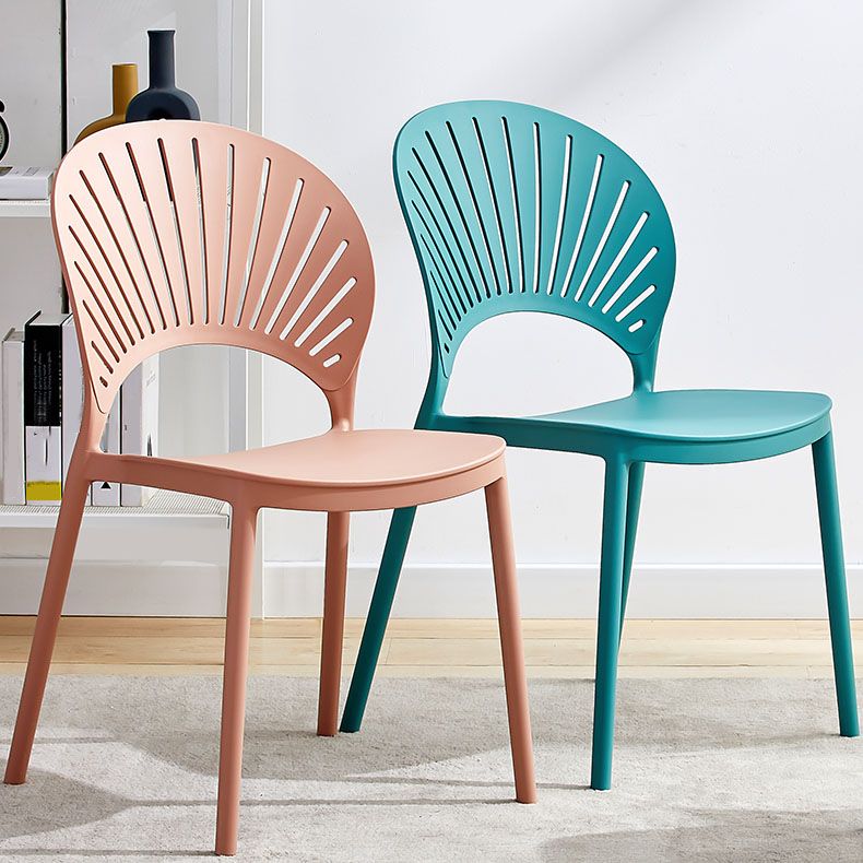 Modern Stackable Chair Dining Armless Open Back Chairs with Plastic Legs for Kitchen Clearhalo ' kitchen&dining_furn' 'Dining Chairs' 'Dining Tables & Seating' 'dining_chair' 'furn' 'furn_dining_chair' 'Furniture' 'furniture_dining_chair' 'Kitchen & Dining Furniture' 'kitchen' 1200x1200_e5b4f434-5181-4285-870d-32dd1839709f