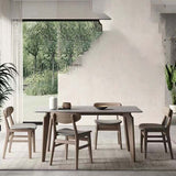 Mesa de comedor moderna de piedra sinterizada, mesa rectangular para uso doméstico