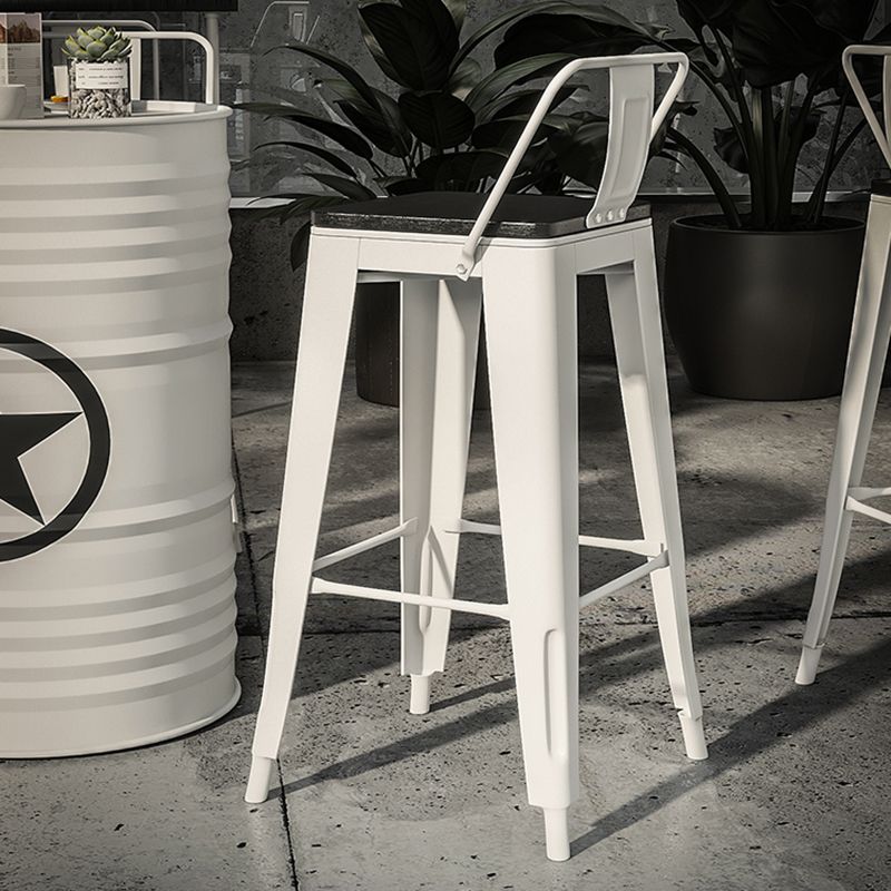 Industrial White Counter Stools Iron Wooden Bar Bristol Stools with Square Seat Clearhalo 'Bar Furniture' 'Bar Stools' 'bar_stools' 'furn' 'furn_bar_stools' 'furniture_bar_stools' 'Kitchen & Dining Furniture' 'kitchen&dining_furn' 'kitchen' 'kitchen_furn' Furniture' 1200x1200_e5b67f8d-2b06-4169-946c-dc4a452d2222