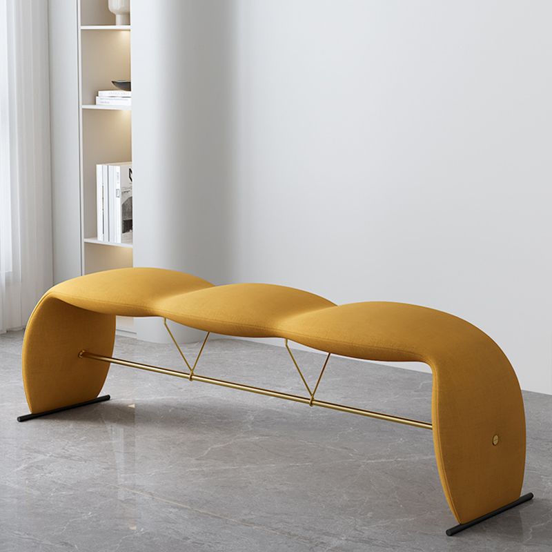 Solid Color Cushioned Seating Bench Rectangle Modern Bedroom Bench Clearhalo 'Benches' 'Chairs & Seating' 'furn' 'furn_benches' 'Furniture' 'Living Room Furniture' 1200x1200_e5b7aa33-2bbc-43b0-a252-78d7e16ab518