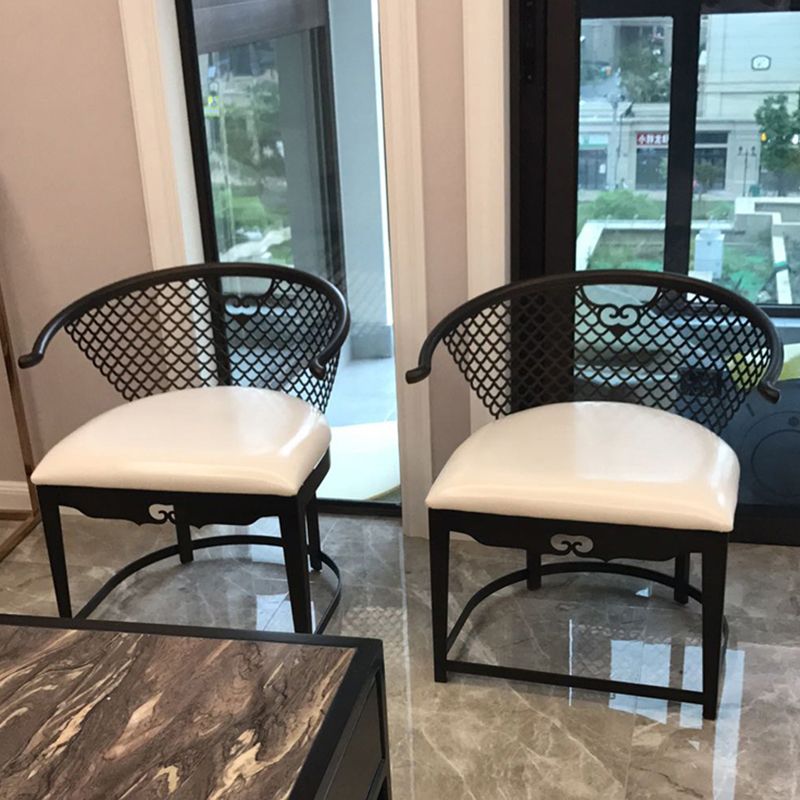 Modern Simple Arm Chair Upholstered Wingback Guest Chair for Dining Room