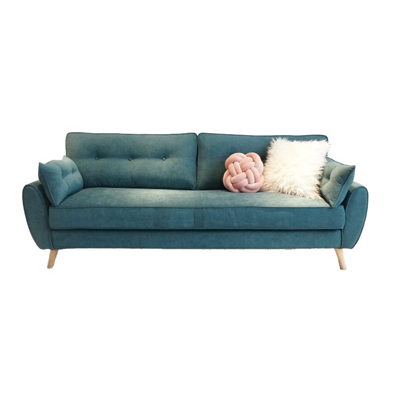 63.38 Inch Long Flared Arm Sofa Contemporary Standard Sofa for Living Room