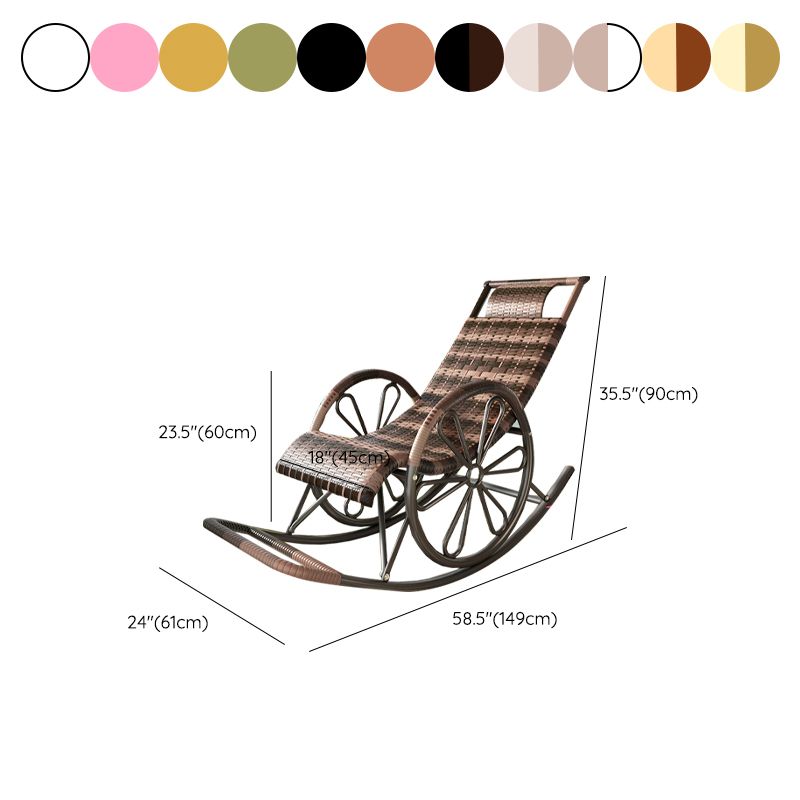 Enkele vrijetijdschaise lounge sofa stoel ijzerbasis schommelstoel voor woonkamer