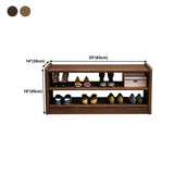 13.78" W Modern Entryway Bench Rubberwood Bench with Shoe Storage Clearhalo 'Benches' 'Chairs & Seating' 'furn' 'furn_benches' 'Furniture' 'Living Room Furniture' 1200x1200_e5bb04a2-9687-4a25-90ed-8555f2b7b076