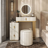 Glam Mirrored Vanity Desk Bedroom Vanity Dressing Table with Drawer