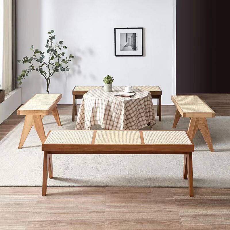 14.82-inch Width Solid Wood Bench Tropical Rectangle Seating Bench Clearhalo 'Benches' 'Chairs & Seating' 'furn' 'furn_benches' 'Furniture' 'Living Room Furniture' 1200x1200_e5beb8a4-6698-4886-9ea2-0b55984b5a3e