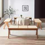 14.82-inch Width Solid Wood Bench Tropical Rectangle Seating Bench Clearhalo 'Benches' 'Chairs & Seating' 'furn' 'furn_benches' 'Furniture' 'Living Room Furniture' 1200x1200_e5beb8a4-6698-4886-9ea2-0b55984b5a3e