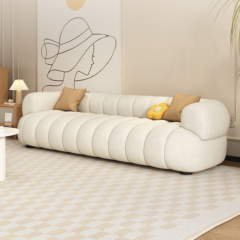 35" Wide Contemporary Sofa White Pillows Stationary Seating for Living Room Clearhalo 'furn' 'furn_sofas' 'Furniture' 'Living Room Furniture' 'Sofa' 'sofas' 1200x1200_e5bf6836-d139-43de-b43a-648815000911