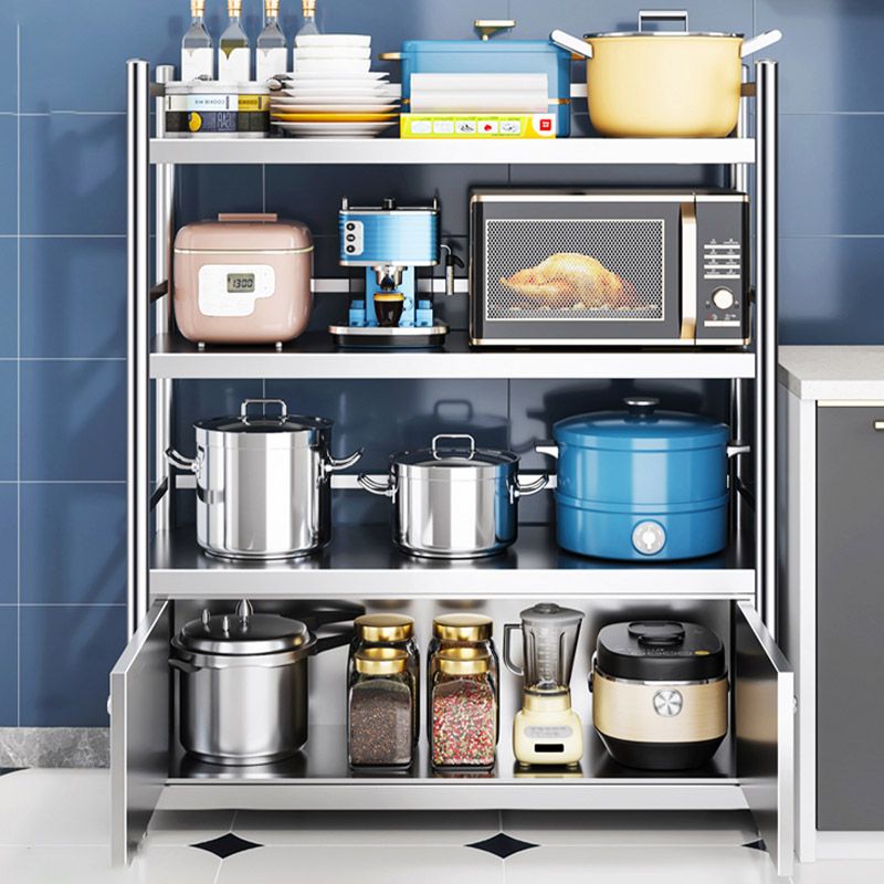 Mesa de preparación de acero inoxidable Carreto de cocina Carreting en plata