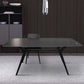 Industrial Sintered Stone Dining Table Rectangle Black Top Table with Metal Base Clearhalo ' dining_table' 'Dining Tables & Seating' 'Dining Tables' 'Furniture' 'furniture_dining_table' 'Kitchen & Dining Furniture' 'kitchen&dining_furn' 'kitchen' 'kitchen_dining_table' 1200x1200_e5c17ecf-ec11-4537-844f-8f15e47537b3