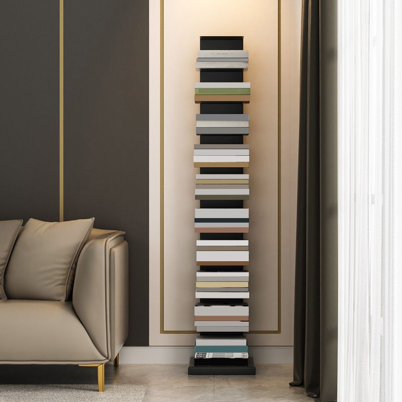 Contemporary Style Metal Bookshelf Open Bookcase for Living Room