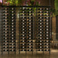 Industrial Floor Wine Bottle Rack Black Iron Bottle Holder for Bar