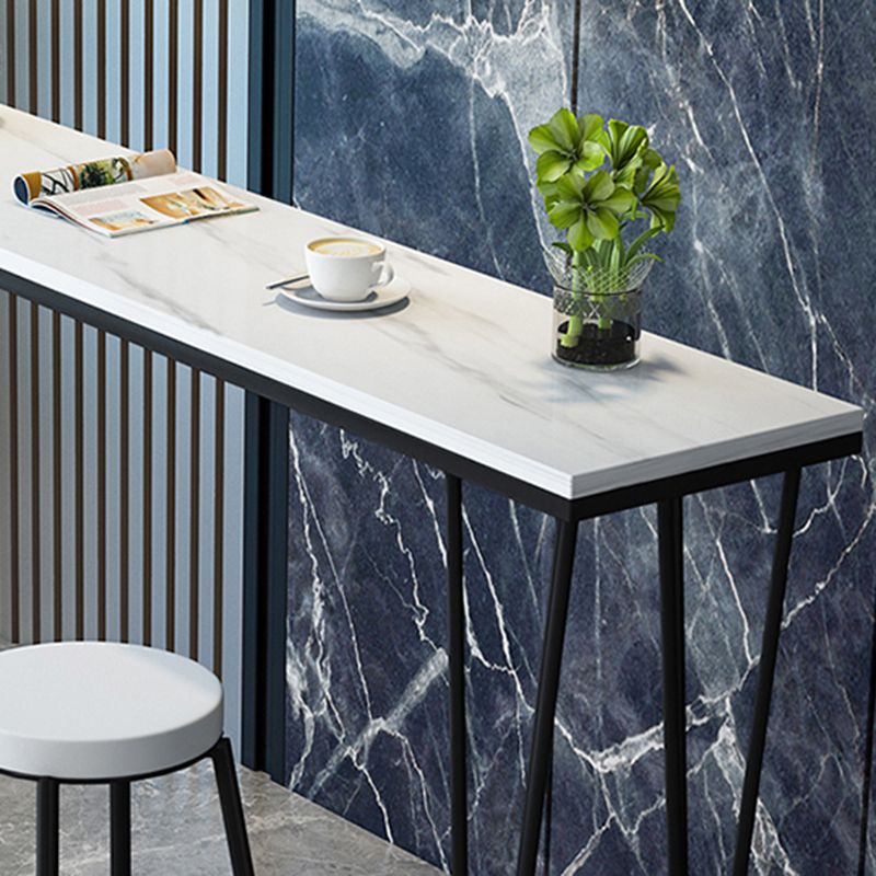 Contemporary Rectangle Counter-height Pub Table Indoor Stone Pub Bar Table Clearhalo 'Bar Furniture' 'Bar Tables' 'bar_tables' 'furn' 'furn_bar_tables' 'Furniture' 'Kitchen & Dining Furniture' 1200x1200_e5c24afd-638e-46c1-8e11-a45bb3654fa4