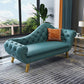 Traditional Leather Accent Chair One Armed Rolled Arms Chaise