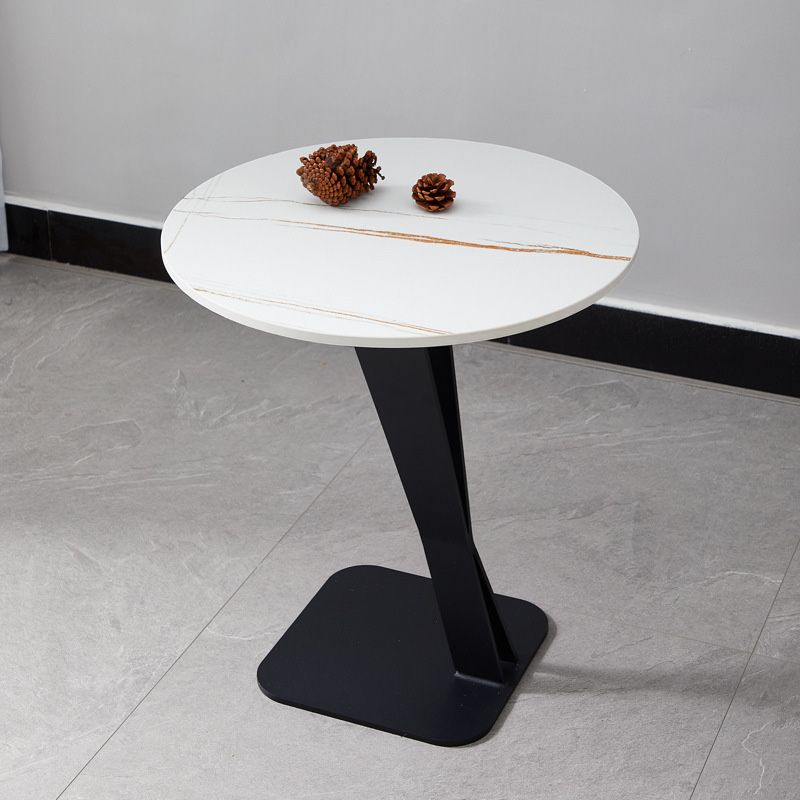 Marble Top End Table Mental Pedestal Sofa Side End Table for Living Room Clearhalo 'Coffee & Accent Tables' 'End & Side Tables' 'end_side_table' 'end_side_tables' 'furn' 'furn_end_side_tables' 'Furniture' 'furniture_end_side_table' 'Living Room Furniture' 1200x1200_e5c2e5d0-8de0-4287-a71f-0e9c1f0782cd