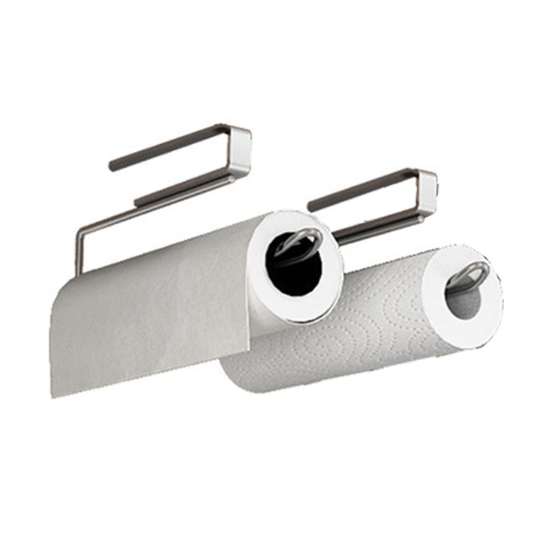 Porta vinicola moderna sospesa in metallo da 0,92 "W Porta dello stelo in nero/argento