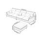 Faux Leather Pillow Top Arm Sectional 39.37"High Modern Sofa and Chaise Clearhalo 'furn' 'furn_sectionals' 'Furniture' 'furniture_sectionals' 'Living Room Furniture' 'Sectionals' 1200x1200_e5c4da19-91c0-44a1-bd5c-6894c96af13d