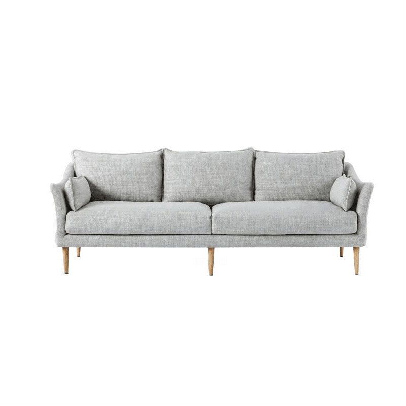 Charles of London Sofa moderne 3-zits stoffen stoffen bank met houten benen