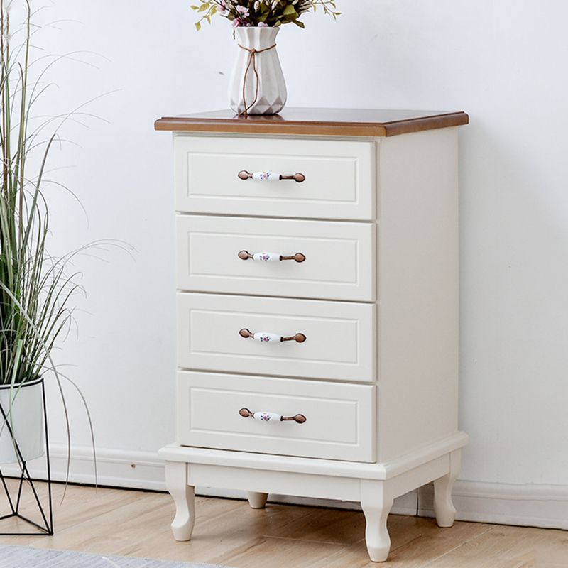 15,74 "Coffre d'accent de large avec tiroirs coffre en bois massif avec des jambes de cabriole