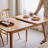 Modern Style Rectangle Extendable Wood Dining Table, 47.2" x 31.5" x 29.5" Clearhalo 'Dining Tables & Seating' 'Dining Tables' 'dining_table' 'furn' 'furn_dining_table' 'Furniture' 'Kitchen & Dining Furniture' 1200x1200_e5cbadb9-c726-4481-8ebb-6140c6419a3b