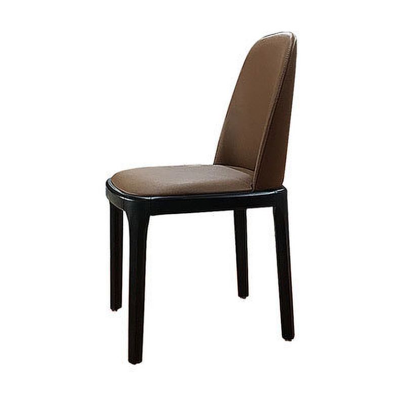 Scandinavian Rubberwood Leather Side Chair Parsons Matte Finish Dining Chair (Set of 2) Clearhalo ' kitchen&dining_furn' 'Dining Chairs' 'Dining Tables & Seating' 'dining_chair' 'furn' 'furn_dining_chair' 'Furniture' 'furniture_dining_chair' 'Kitchen & Dining Furniture' 'kitchen' 1200x1200_e5cdd58a-317a-4d56-978d-5aeab2875ae5