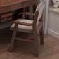 Contemporary Style Kitchen Chair Dining Arm Side Chair with Wooden Legs