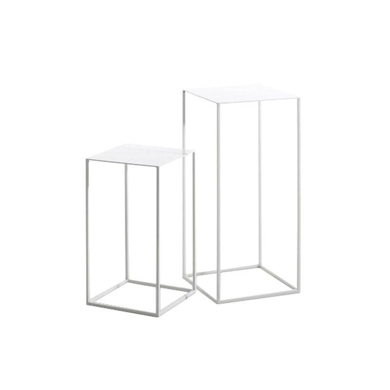 Square Metallic End Table Set Minimalist Frame Sofa Side Table