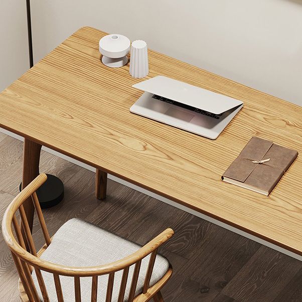 Modern Style Home Writing Desk Curved Solid Wood Office Desk Clearhalo 'furn' 'furn_office_desk' 'Furniture' 'furniture_office_desk' 'Office Desks' 'Office Furniture' 'office_desk' 1200x1200_e5d07bf1-2196-4ff1-942c-407c7942a0b8