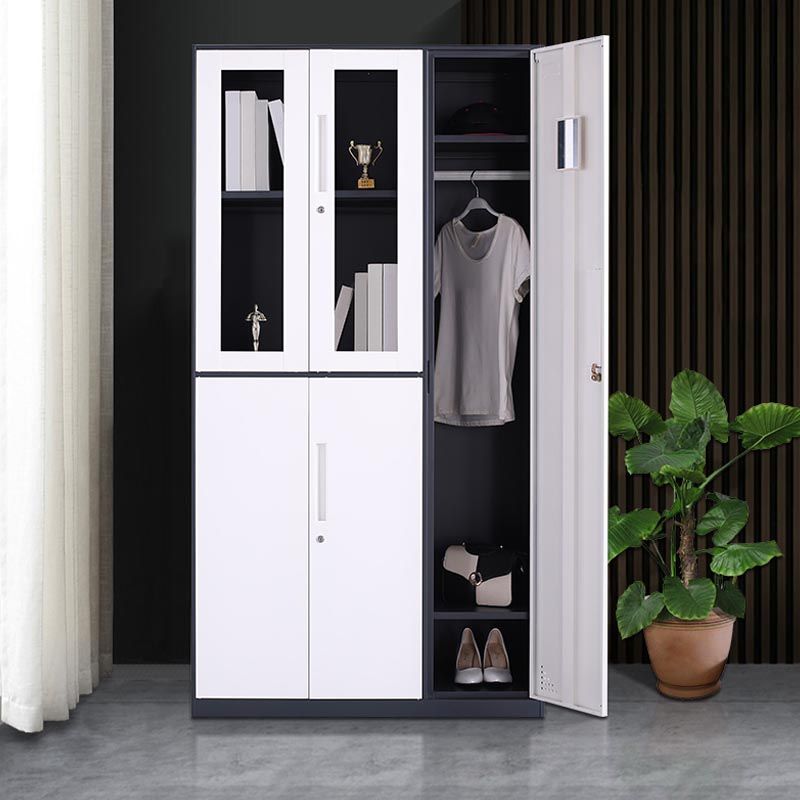 Armoire à porte à charnière moderne avec armoire de tige de vêtements pour la maison