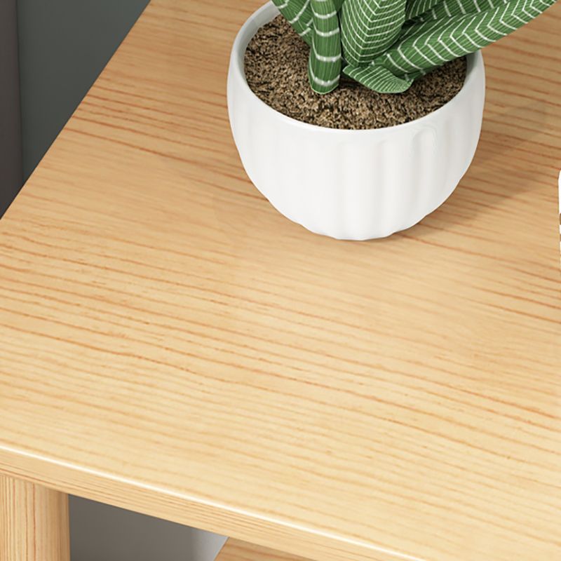 Modern Wood Side Table 20.86" Tall 4 Legs End Table with Shelf Clearhalo 'Coffee & Accent Tables' 'End & Side Tables' 'end_side_tables' 'furn' 'furn_end_side_tables' 'Furniture' 'Living Room Furniture' 1200x1200_e5d0d492-6443-4664-9c02-1d7177f3967b