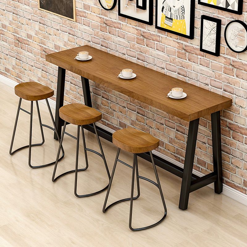 Juego de mesa de pub rectangular moderno, mesa de mostrador de madera de 1/2/4/7 piezas para comedor
