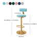 Glam Adjustable Rotatable Counter Stool Iron Kitchen Bar Stool with Velvet Cushion Clearhalo 'Bar Furniture' 'Bar Stools' 'bar_stools' 'furn' 'furn_bar_stools' 'furniture_bar_stools' 'Kitchen & Dining Furniture' 'kitchen&dining_furn' 'kitchen' 'kitchen_furn' Furniture' 1200x1200_e5d2786f-300a-4ed0-babc-4a499e23b14a