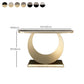 Console glam larga 11,81 pollici Tavolo da 1 tavolo di accento in pietra per sala
