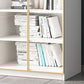 Modern Engineered Wood Bookshelf Standard Closed Back Vertical Bookcase with Doors