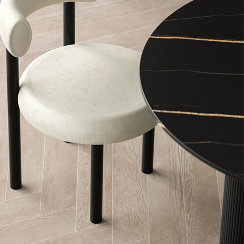 Stone Contemporary Round Dining Table Matte Finish 3 Legs Table for Kitchen Clearhalo 'Dining Tables & Seating' 'Dining Tables' 'dining_table' 'furn' 'furn_dining_table' 'Furniture' 'furniture_dining_table' 'Kitchen & Dining Furniture' 'kitchen' 'kitchen_dining_table' 1200x1200_e5d56ea4-8252-4d90-8782-0128bda87de8