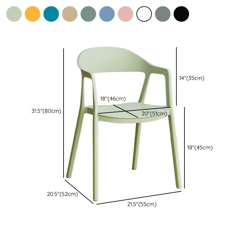 Nordic Style Matte Finish Plastic Armless Dining Chair for Home Clearhalo 'Dining Chairs' 'Dining Tables & Seating' 'dining_chair' 'furn' 'furn_dining_chair' 'Furniture' 'Kitchen & Dining Furniture' 1200x1200_e5d673ec-da78-4cc0-9e65-44d346c3e64e